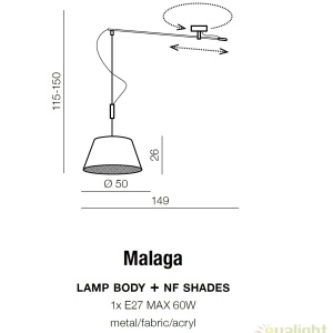 Lustra directionabila design modern Malaga GR 69934 universul-luminii.ro