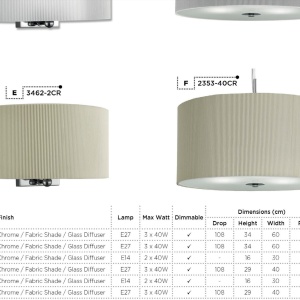 Lustra eleganta design clasic Drum Pleat argintiu 2356-60SI SRT 74424 universul-luminii.ro