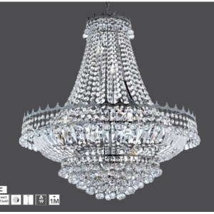 Lustra eleganta design LUX Versailles 13L crom 112594 universul-luminii.ro