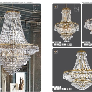 Lustra eleganta design LUX Versailles 13L crom 209124 universul-luminii.ro