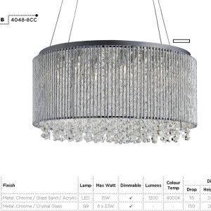Lustra eleganta design modern Beatty 4048-8CC SRT 180704 universul-luminii.ro