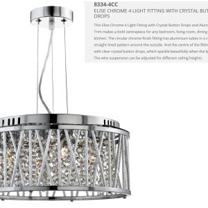 Lustra eleganta design modern Elise 4L 8334-4CC SRT - Img 5