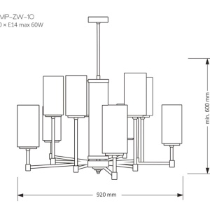 Lustra eleganta design modern Empoli 10L 79224 universul-luminii.ro