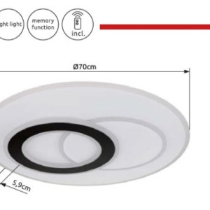 Lustra LED aplicata cu telecomanda JACQUES 240294 universul-luminii.ro