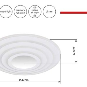 Lustra LED aplicata cu telecomanda JOCELYN 240324 universul-luminii.ro