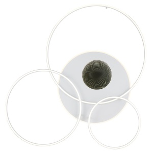 Lustra LED aplicata design circular INVERTINA alb - Img 2