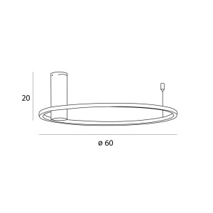Lustra LED aplicata design circular Queen 60cm 239154 universul-luminii.ro