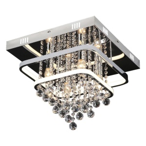 Lustra LED aplicata design elegant Pallas, 40x40cm - Img 1