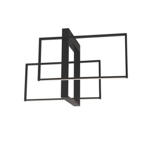 Lustra LED aplicata design modern CLEA negru 26W - Img 1