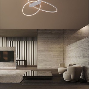 Lustra LED aplicata design modern minimalist KIKLOS alb - Img 3