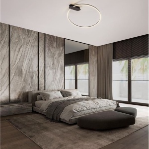 Lustra LED aplicata design modern minimalist KIKLOS negru - Img 2