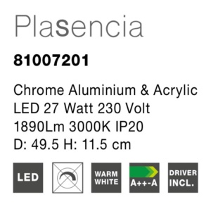 Lustra LED aplicata design modern Plasencia NVL-81007201 - Img 4