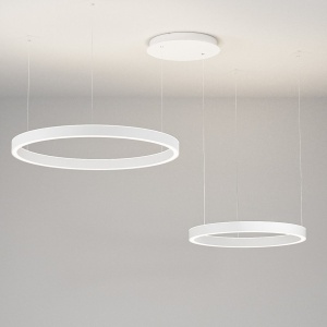 Lustra LED circulara cu 2 inele 80/60cm CRISEIDE, alb, negru sau auriu 146584 universul-luminii.ro