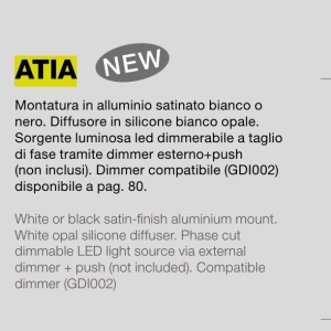 Lustra LED circulara design modern ATIA 65cm alb sau negru 227044 universul-luminii.ro
