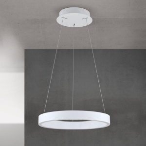 Lustra LED circulara iluminat sus si jos KOLK alb 40cm - Img 4