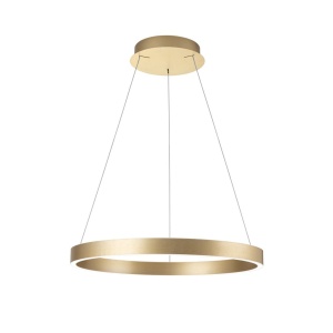 Lustra LED circulara iluminat sus si jos KOLK auriu periat 60cm