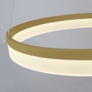 Lustra LED circulara suspendata Ara 60cm, Gold - Img 3