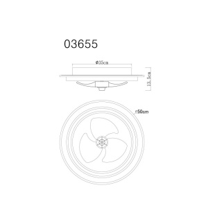 Lustra LED cu ventilator si telecomanda BOZAN 240754 universul-luminii.ro