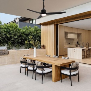 Lustra LED cu ventilator si telecomanda exterior IP54 BLOWY - Img 2