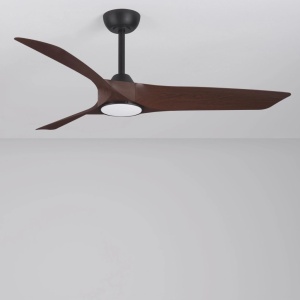 Lustra LED cu Ventilator si telecomanda FARGO D-132cm negru/ nuc - Img 3