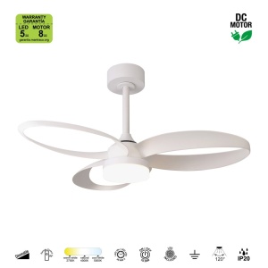 Lustra LED cu ventilator si telecomanda INFINITY alb - Img 9