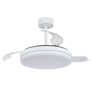 Lustra LED cu ventilator si telecomanda LUNA M alba - Img 5
