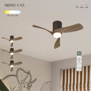 Lustra LED cu Ventilator si telecomanda NEMO II XS negru/nuc - Img 3