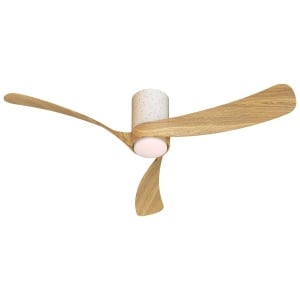 Lustra LED cu ventilator si telecomanda NEMO M ceramica/lemn - Img 2