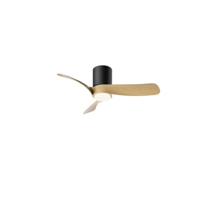Lustra LED cu Ventilator si telecomanda NEMO negru/lemn - Img 2