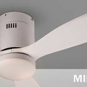 Lustra LED cu Ventilator si telecomanda Siroco MINI alb 219734 universul-luminii.ro