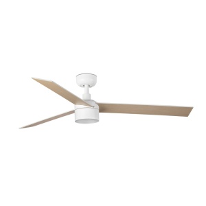 Lustra LED cu Ventilator tavan cu telecomanda RUDDER TEK 3 L alb/frasin 2700K