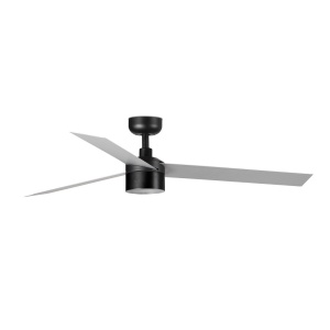 Lustra LED cu Ventilator tavan si telecomanda CRUISER TEK L negru/aluminiu 4000K