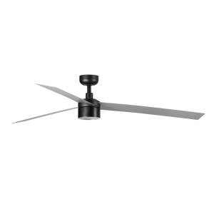 Lustra LED cu Ventilator tavan si telecomanda CRUISER TEK XL negru/aluminiu 4000K