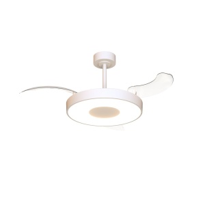 Lustra LED cu Ventilator tavan smart sistem TUYA si telecomanda COIN alb - Img 2