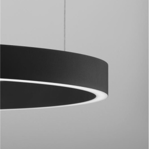 Lustra LED design circular cu iluminat sus si jos ELOWEN negru, diametru 60cm 121704 universul-luminii.ro
