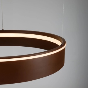 Lustra LED design circular OLIVIA maro inchis D-60cm - Img 6