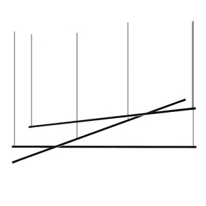 Lustra LED design liniar Eletra negru, L-180cm