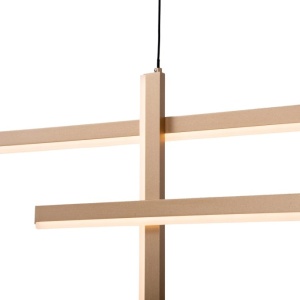 Lustra LED design liniar X-LIne auriu 117614 universul-luminii.ro