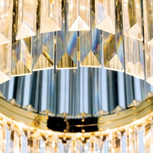 Lustra LED design LUX PRISM 55cm, 24K gold plated 84954 universul-luminii.ro