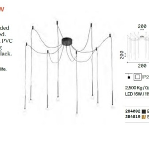 Lustra LED design minimalist Lucciola sp16 cupru 67244 universul-luminii.ro
