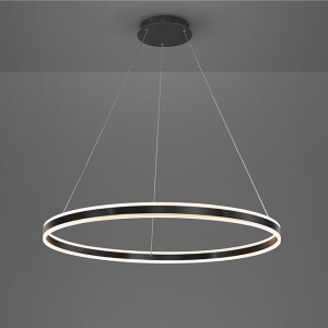 Lustra LED design modern circular 100cm Helia negru mat - Img 1