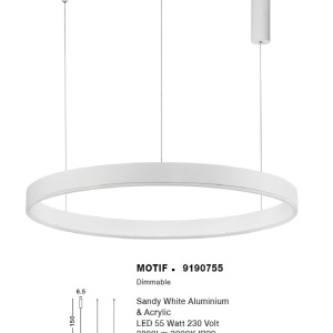 Lustra LED design modern circular MOTIF 55W NVL-9190755 75874 universul-luminii.ro
