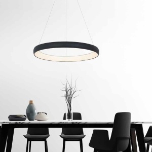 Lustra LED design modern circular Ring 40cm, negru 117094 universul-luminii.ro
