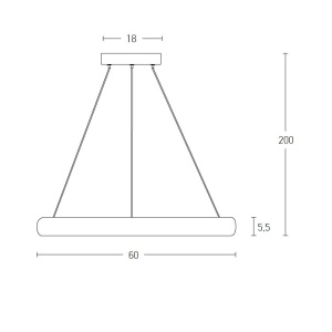 Lustra LED design modern circular Ring 60cm, Sandy White 117454 universul-luminii.ro