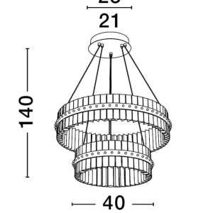 Lustra LED design modern decorativ OLIMPIA 152074 universul-luminii.ro
