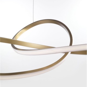 Lustra LED design modern Fusion, auriu - Img 2