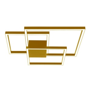 Lustra LED design modern geometric Erick auriu - Img 1