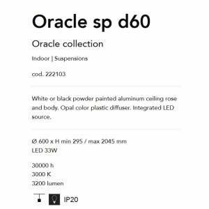 Lustra LED design modern ORACLE SP D60 NERO 82244 universul-luminii.ro