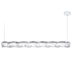 Lustra LED design tehnico-decorativ realizat manual Hugo orizontal prisma - Img 1