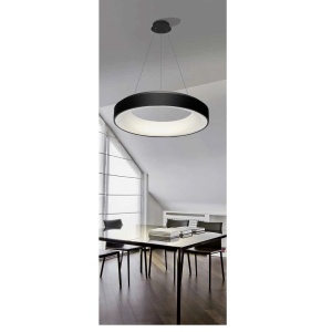 Lustra LED dimabila cu telecomanda SOVANA 55 gri 70324 universul-luminii.ro